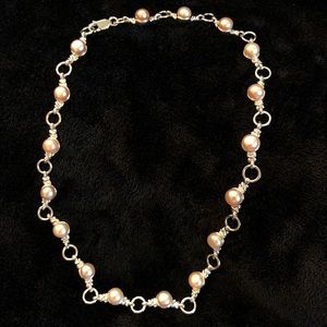 NWOT Fresh Water Pearl Necklace 925 Sterling Silver